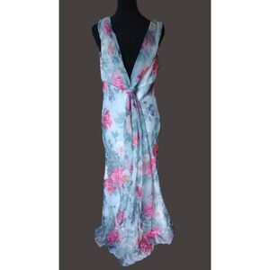 Scott McClintock Women's 10 Floral Chiffon Maxi Dress , Vtg